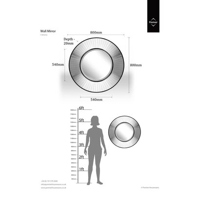 Clavier Round Wall Mirror