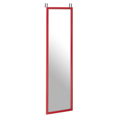 Valuridge Red Plastic Frame Over Door Mirror