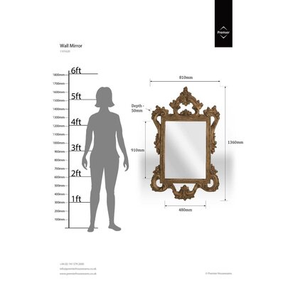 Brussels Baroque Style Antique Finish Wall Mirror
