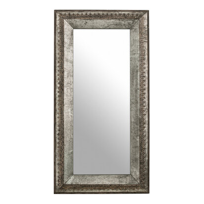 Elementary Antique Grey Wall Mirror