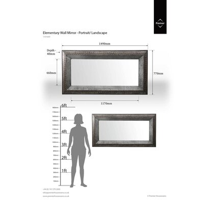 Elementary Antique Grey Wall Mirror