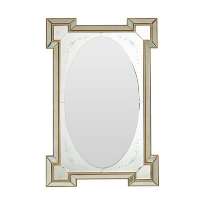 Lulu Antique Finish Rectangular Wall Mirror