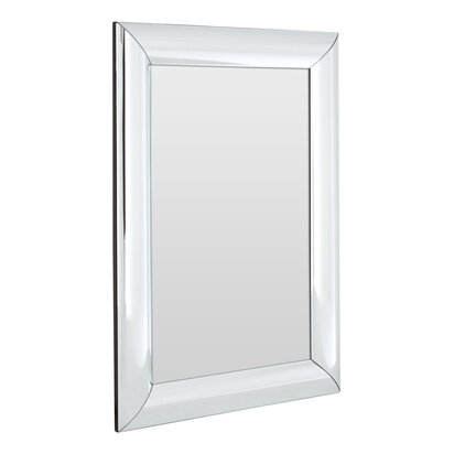 Hariaden Thick Silver Frame Rectangular Wall Mirror