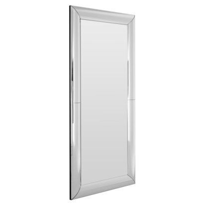 Petillo Thick Silver Frame Large Rectangular Wall Mirror