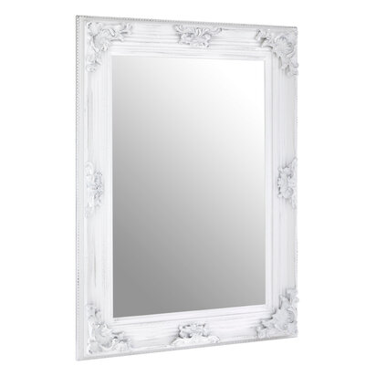 Piaeldale Baroque Antique White Wall Mirror