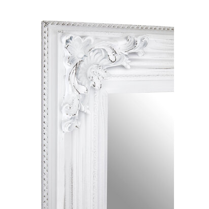 Piaeldale Baroque Antique White Wall Mirror