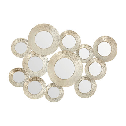 Marcia Hammered Silver Wall Mirror