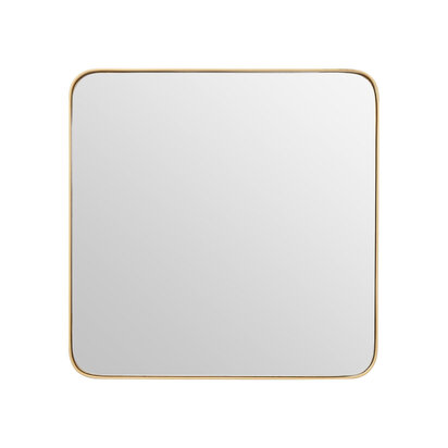 Tia Medium Gold Finish Square Wall Mirror