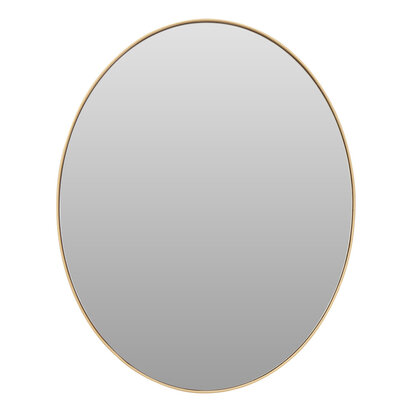 Moneyfield Medium Gold Finish Oval Wall Mirror