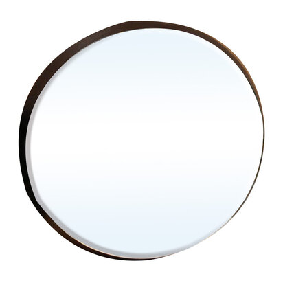 Athena Round Large Black Wall Mirror
