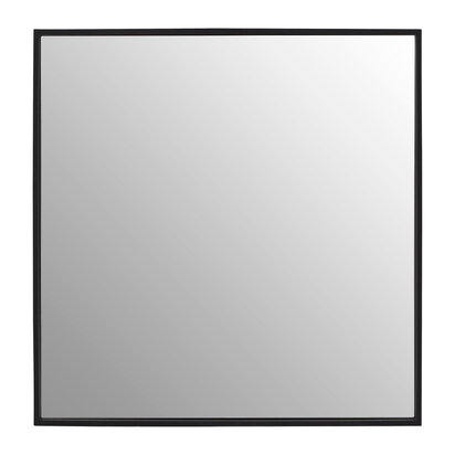 Matt Black Small Square Wall Mirror