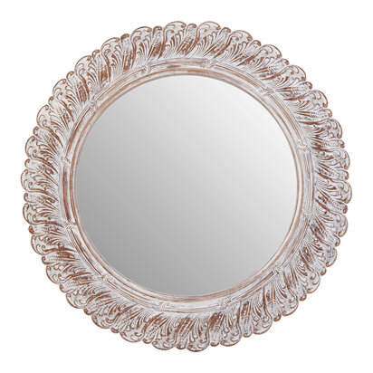 Valisden Antique Grey Acanthus Leaf Wall Mirror