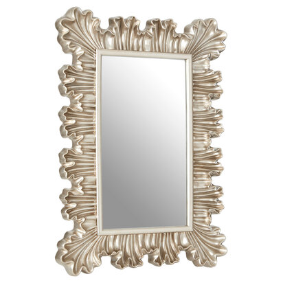 Sinarge Champagne Finish Clamshell Design Wall Mirror