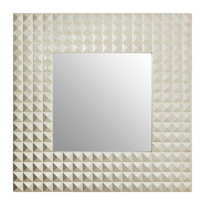 Dimano Champagne Finish 3D Geometric Wall Mirror
