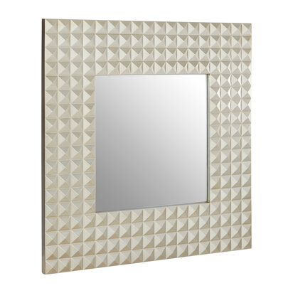 Dimano Champagne Finish 3D Geometric Wall Mirror