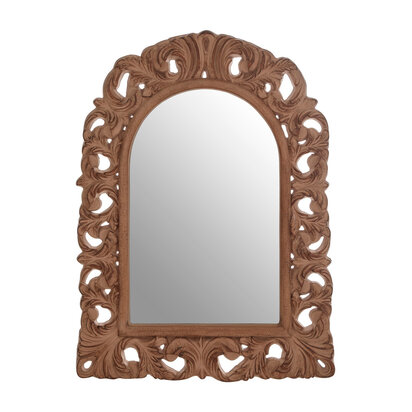 Tristram Antique Brown Arc Leaf Wall Mirror