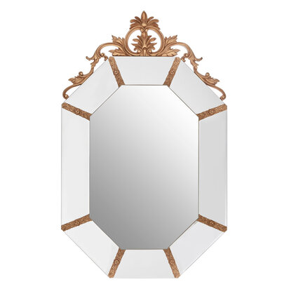 Milana Wall Mirror with Gold Resin Frame