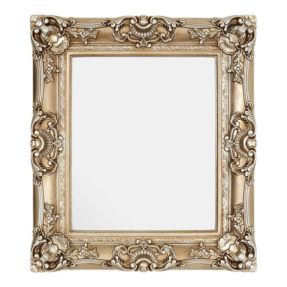 Adelere Champagne Finish Square Ornate Wall Mirror