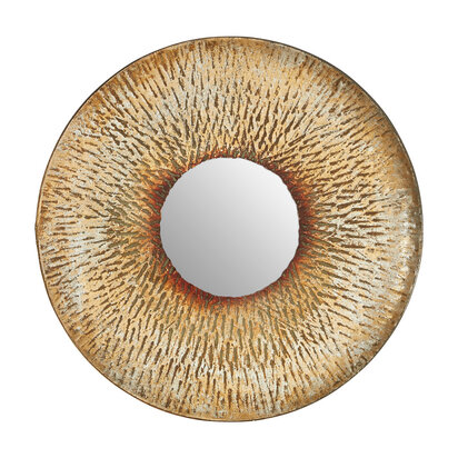 Faiza Gold Small Textured Wall Mirror