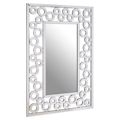 Puzzle Wall Mirror with Scrolled Frame