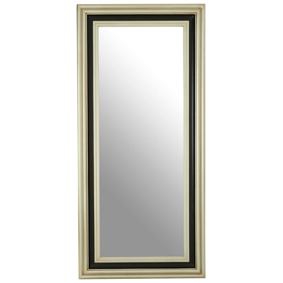 Camila Black and Silver Rectangle Wall Mirror