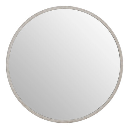 Saska Medium Antique Silver Round Wall Mirror