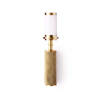 Knurloid Rechargeable Wall Fitting in Brass