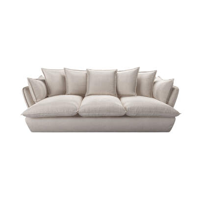 Malibu 4 Seat Sofa in Lotus Aquaclean Linen Look