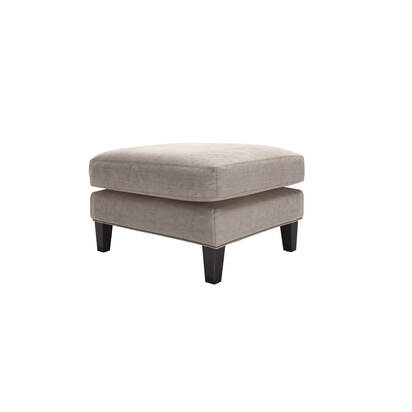 Izzy Medium Rectangular Footstool in Sea Salt Aquaclean Linen Look