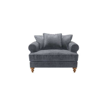Teddy Loveseat in Whale Song Aquaclean Linen Look
