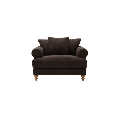 Teddy Loveseat in Bitter Chocolate Aquaclean Clever Canvas