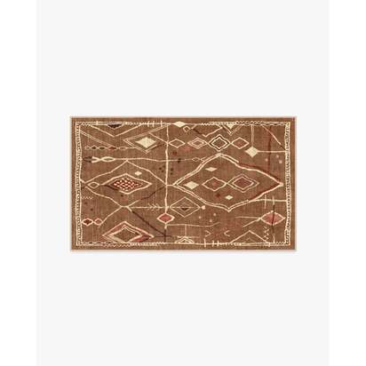 Saguaro Trail Caramel & Cream Flatwoven Rug - 60 x 90 cm - Rug + Pad System