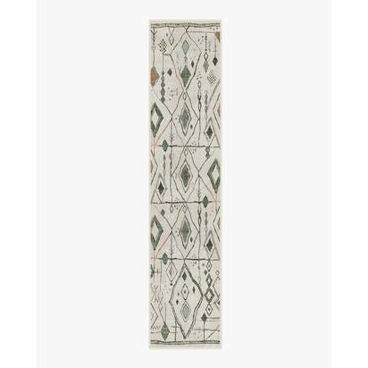 Saguaro Trail Cream & Sage Flatwoven Rug - 75 x 365 cm - Rug + Pad System