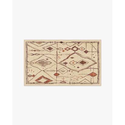 Saguaro Trail Ivory & Rust Flatwoven Rug - 75 x 305 cm - Rug + Pad System