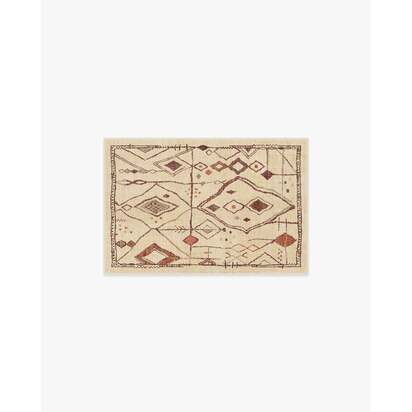 Saguaro Trail Ivory & Rust Rug - 60 x 90 cm - All-In-One Rug