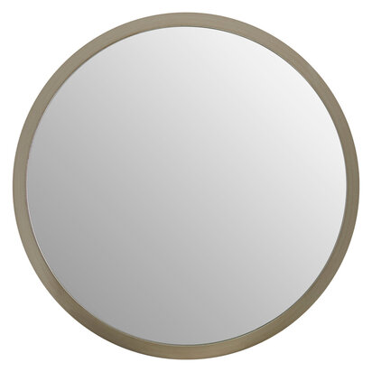 Athena Small Round Wall Mirror With Silver Frame