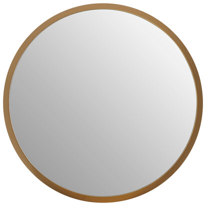 Athena Medium Round Wall Mirror With Gold Frame