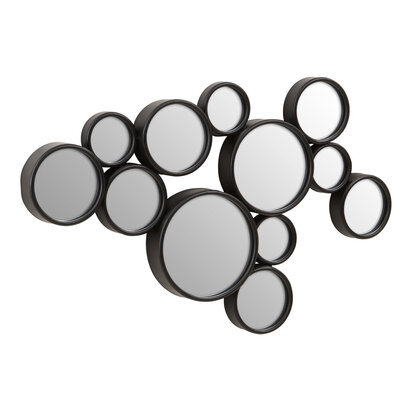 Persephone Black Multi Circles Wall Mirror