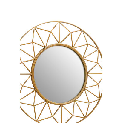 Matera 3D Round Gold Wall Mirror