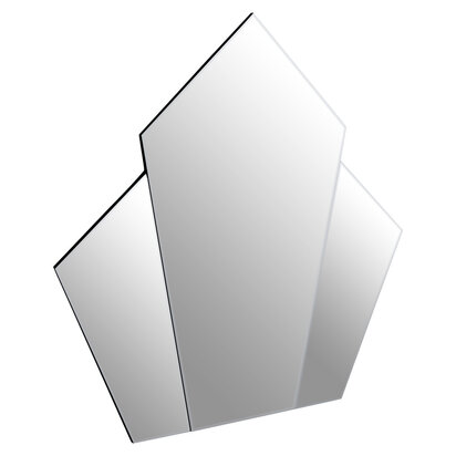Yula Art Deco Wall Mirror With Silver Finish Frame