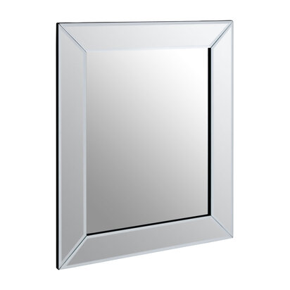 Sana Small Rectangular Wall Mirror with Bevelled Frame