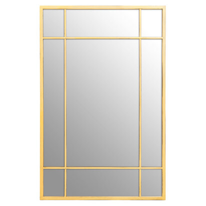 Charlene Brushed Gold Rectangular Wall Mirror
