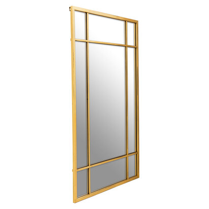 Charlene Brushed Gold Rectangular Wall Mirror