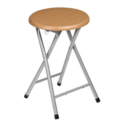 Hinata Folding Stool with Wood Veneer Seat