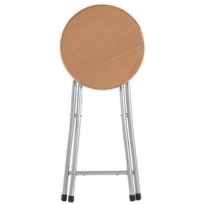 Hinata Folding Stool with Wood Veneer Seat