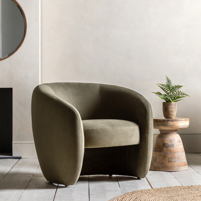 Curvo Armchair Moss Green 890x800x780mm