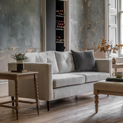 Rutland Sofa 3 Seater Light Grey 1950x860x840mm  - 3 Seater