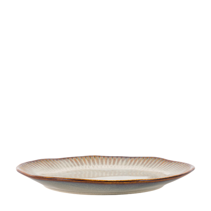 Studio Organic Ridged Dinner Plate Stone (4pk)