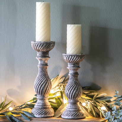 Studio Amesbury Candlestick Aged 125x125x320mm  - Small