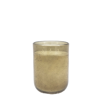 Studio Filled Glass Candle Large Green S'wood & C'wood  - Large